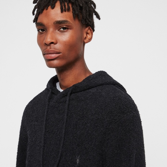 AllSaints Tolnar Boucle Yarn Hoodie - Picture 2 of 4